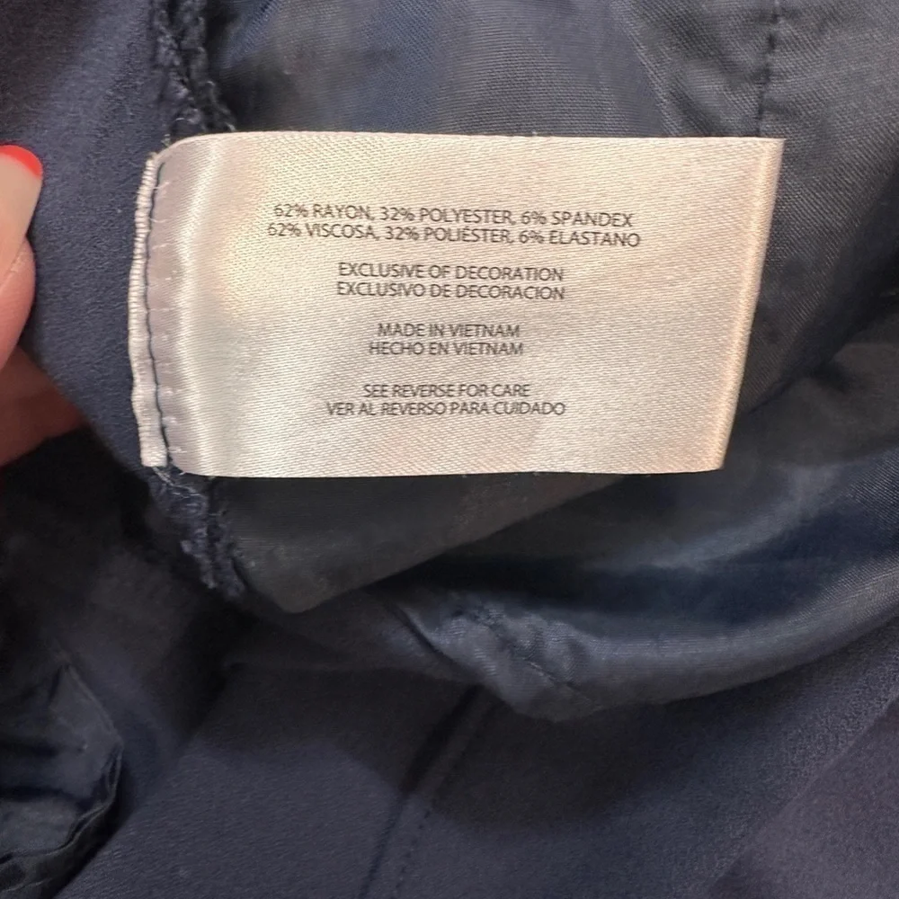Banana Republic Pull on Pants Isola Nights Navy Size 12 - Picture 4 of 5